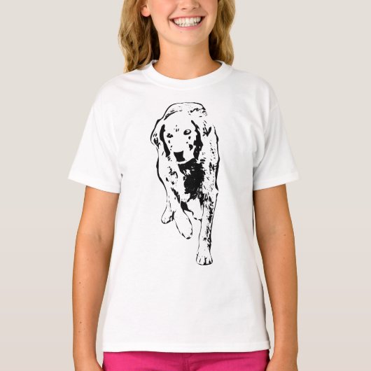 Herfstwandeling, Inked Retriever T-shirt (Voorkant)