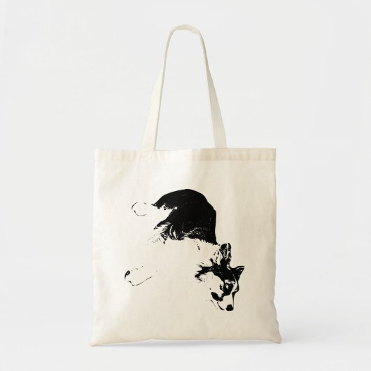 Herfstwandeling met trouwe ogen tote bag (Voorkant)