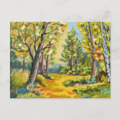 Herfstwandeling onder het bos. briefkaart (Voorkant)
