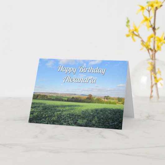 Herfstwandeling op het platteland - aangepaste ver kaart (Gele Bloem)