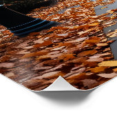 Herfstwandeling – Pad van Gouden Bladeren Perfect Poster (Hoek)