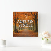 herfstwandeling vierkante klok (Huis)