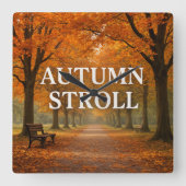 herfstwandeling vierkante klok (Voorkant)