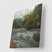 Herfstwandklok Vierkante Klok (Hoek)