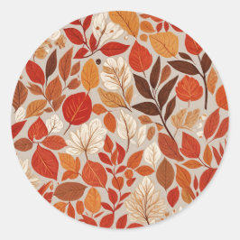 herfstwandtapijt ronde sticker