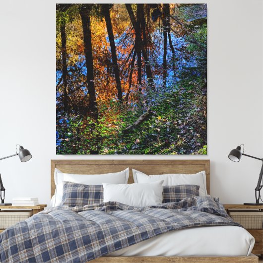 Herfstwateren Canvas Afdruk (Insitu (Slaapkamer))