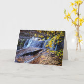 Herfstwaterval Gouden Bladeren Subway Blank Binnen Kaart (Gele Bloem)