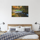 Herfstwaterval in Kamniška Bistrica, Slo Canvas Afdruk (Insitu (Slaapkamer))