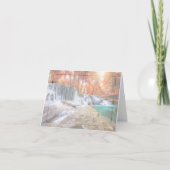 Herfstwaterval met aangepaste tekst kaart (Voorkant)