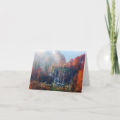 Herfstwaterval met aangepaste tekst kaart (Voorkant)