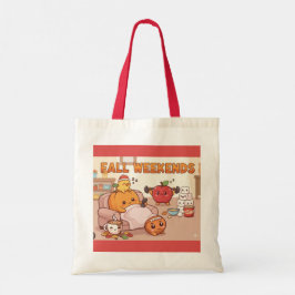 Herfstweekend boodschappentas – Cozy Seizoenswinke Tote Bag