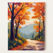 Herfstweg | Aquarel Herfstloof Bladeren Planner (Achterkant)