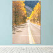 herfstweg canvas afdruk (Insitu (Houten vloer))