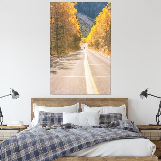 herfstweg canvas afdruk (Insitu (Slaapkamer))