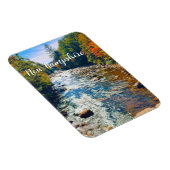 Herfstweg in New Hampshire rivier Magnet Magneet (Rechterzijde)