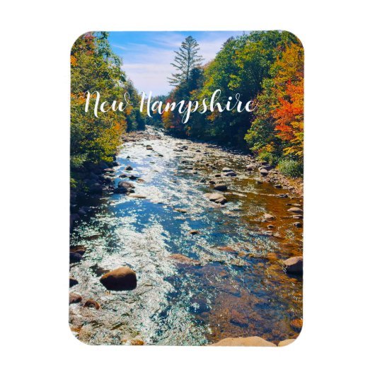 Herfstweg in New Hampshire rivier Magnet Magneet (Verticaal)