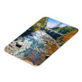 Herfstweg in New Hampshire rivier Magnet Magneet (Linkerzijde)