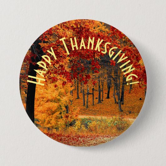 Herfstweg Ronde Button 7,6 Cm (Voorkant)