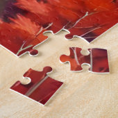Herfstweg | Waterverf Natuur Herfstblad Legpuzzel (Zijkant)