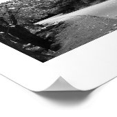 Herfstweg Yosemite zwart-wit fotografie Poster (Hoek)