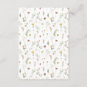 Herfstweide Bloem Herfstbloem Bruiloftsdetails Kaa Informatiekaartje (Achterkant)