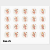 Herfstweide Botanische Trouwsticker Ronde Sticker (Vel)