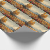  herfstweide schilderij klaprozen cadeaupapier (Hoek)