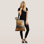 herfstweide schilderij klaprozen tote bag (Op model)
