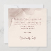 Herfstwensen & Kat Kusjes, Herfst Seizoen Groet Kaart (Achterkant)