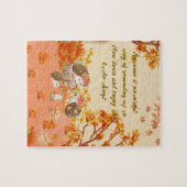 Herfstwhimsy: Egels in een gezellig bos Legpuzzel (Horizontaal)
