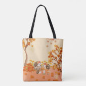 Herfstwhimsy: Egels in een knus bos Tote Bag (Achterkant)