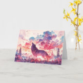 Herfstwolf in het bos kaart (Gele Bloem)