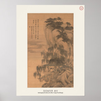 Herfstwolken & Eenzame Eend - Tang Yin, Ming Poster