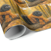 Herfstwollig Beer rups met een sjaal Cadeaupapier (Rol Hoek)