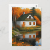 herfstwoning briefkaart (Voorkant / Achterkant)