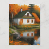 herfstwoning briefkaart (Voorkant)