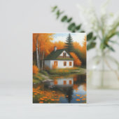 herfstwoning briefkaart (Staand voorkant)
