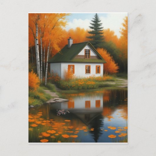 herfstwoning briefkaart (Voorkant)