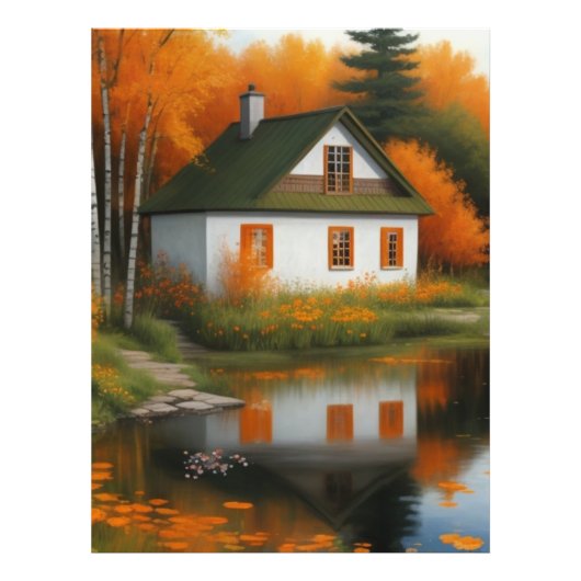 herfstwoning foto afdruk (Voorkant)