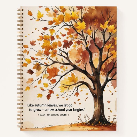 Herfstwortels, nieuwe start – Terug naar school Notitieboek (Voorkant)