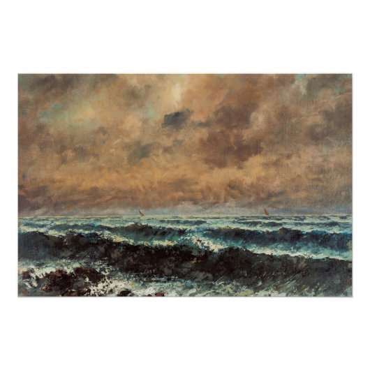 Herfstzee – Gustave Courbet Perfect Poster (Voorkant)