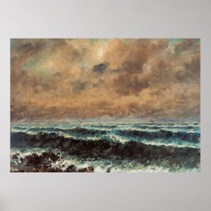 Herfstzee – Gustave Courbet Poster