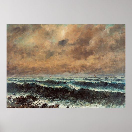 Herfstzee – Gustave Courbet Poster (Voorkant)