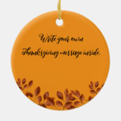 Herfstzegen Action Dankdag  Keramisch Ornament (Achterkant)