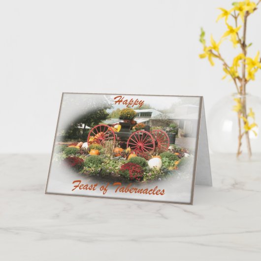 Herfstzegeningen Feest van Tabernacles Kaart (Gele Bloem)