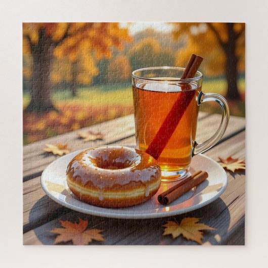 Herfstzegens | Cider en Donut Legpuzzel (Verticaal)