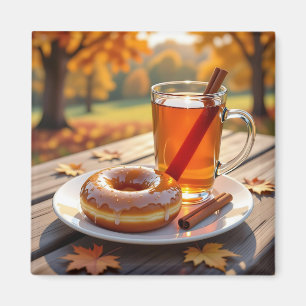 Herfstzegens   Cider en Donut Magneet