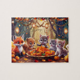 Herfstzegens, Gouden Dagen Thanksgiving Legpuzzel