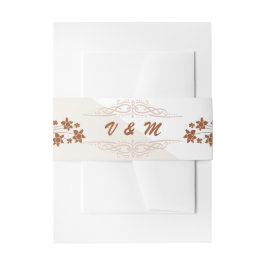 Herfstzijde Bloemen Huwelijksdetail Behuizing Kaar Uitnodigingen Wikkel