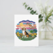 Herfstzon - Beagle #7 Briefkaart (Staand voorkant)